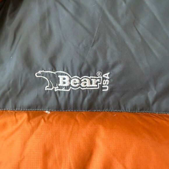 Bear USA Orange & Gray Down Feather Puffer Coat With Zip Closure & Pockets XXL - Picture 9 of 13